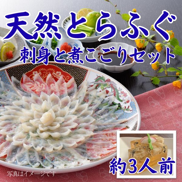 ９.　天然とらふぐ刺身とふぐの煮こごりセット（約3人前）＜チルド商品＞